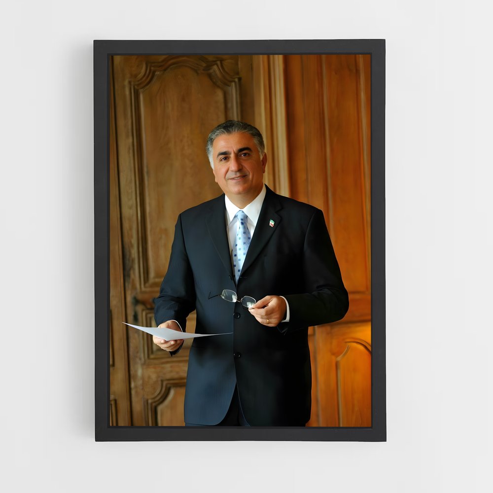 ap-crown prince reza pahlavi-6 cadre Noir