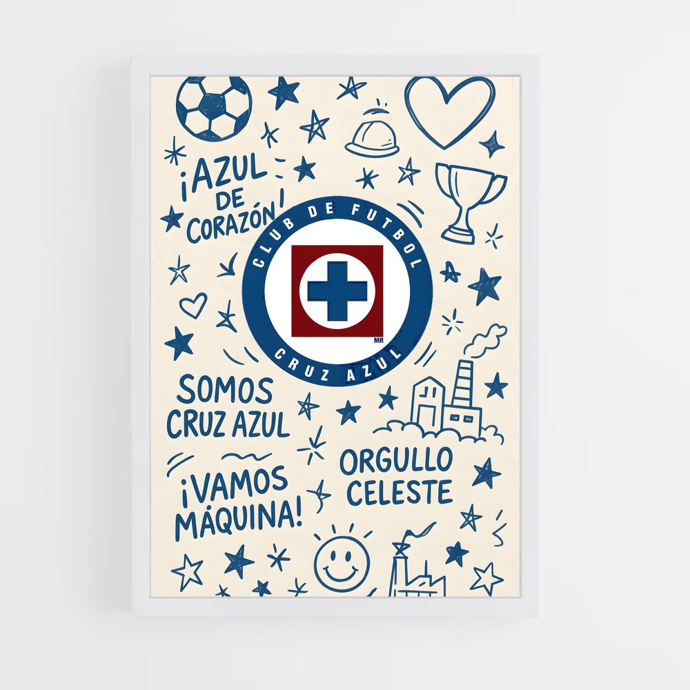 ap-cruz azul fc-4 cadre Blanc
