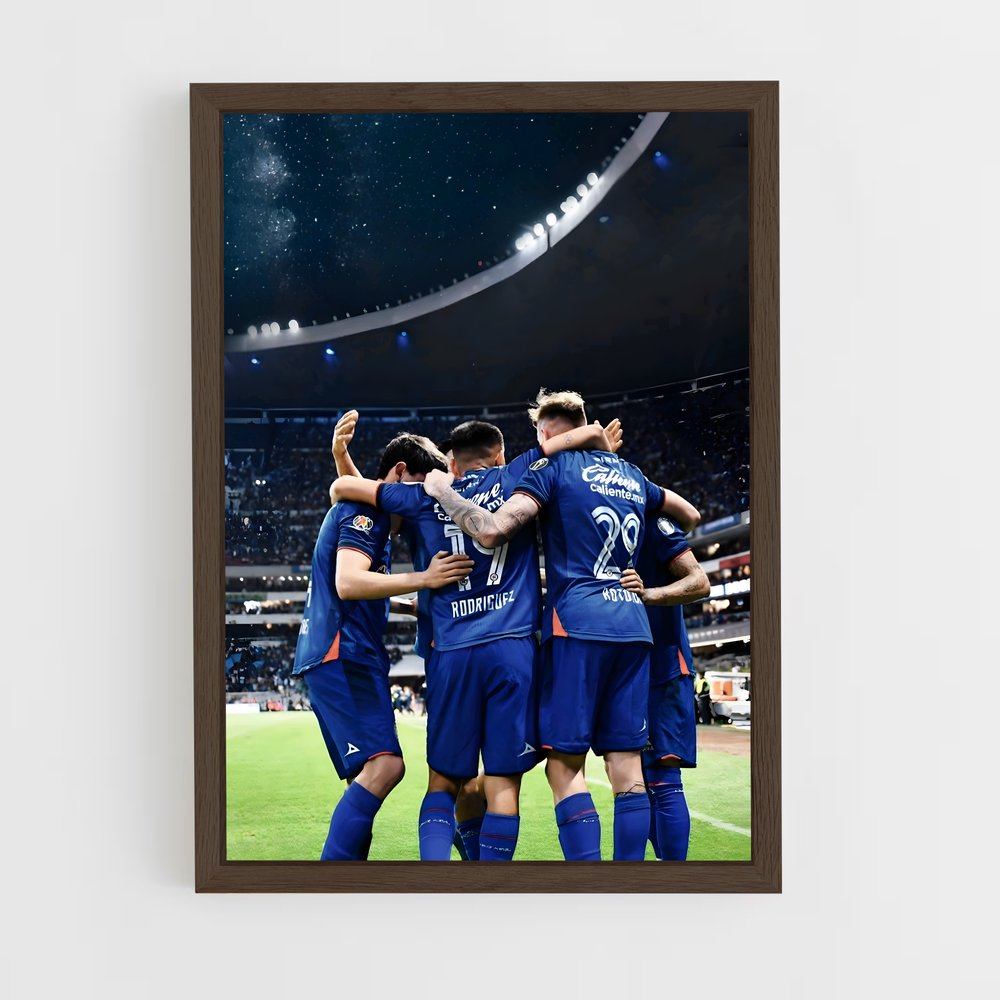 ap-cruz azul fc-8 cadre Bois foncé