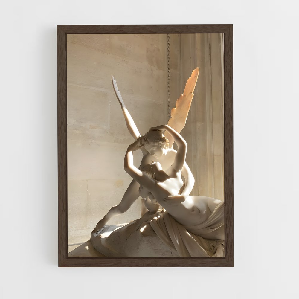 ap-cupid and psyche canova-2 cadre Bois foncé