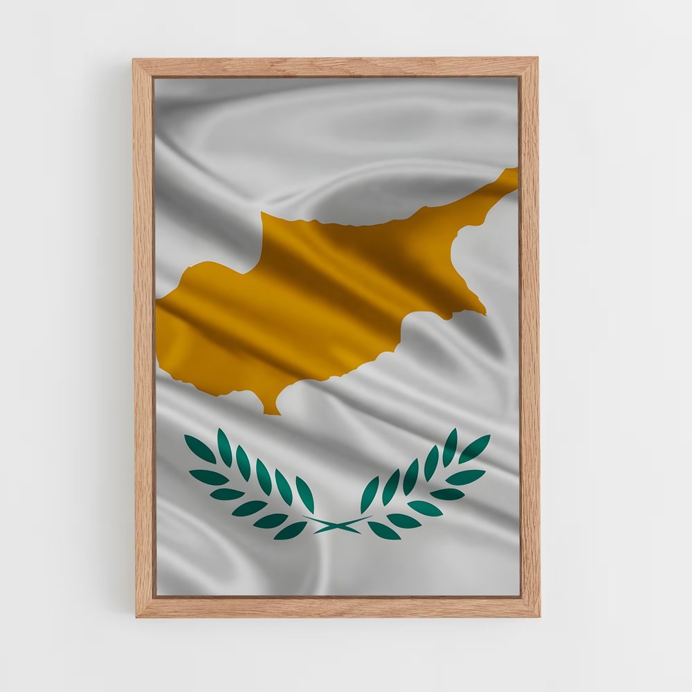 ap-cyprus flag-3 cadre Bois clair