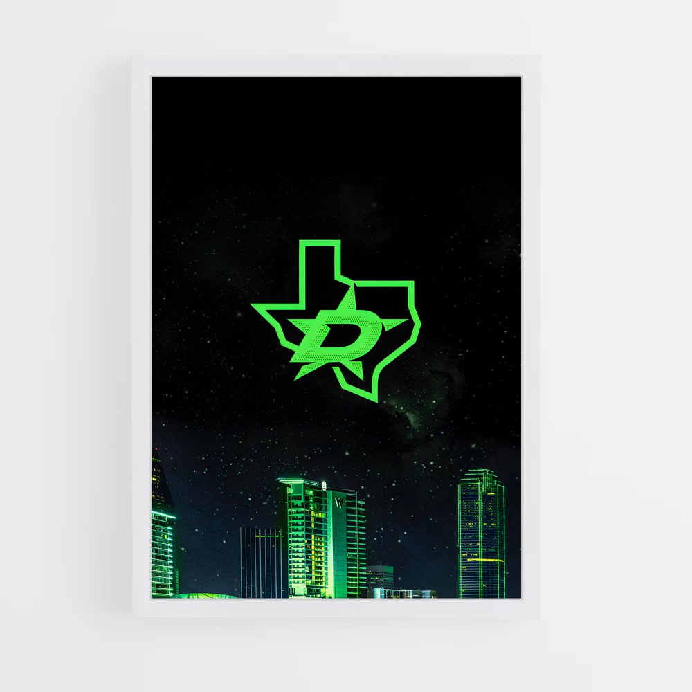 ap-dallas stars-9 cadre Blanc