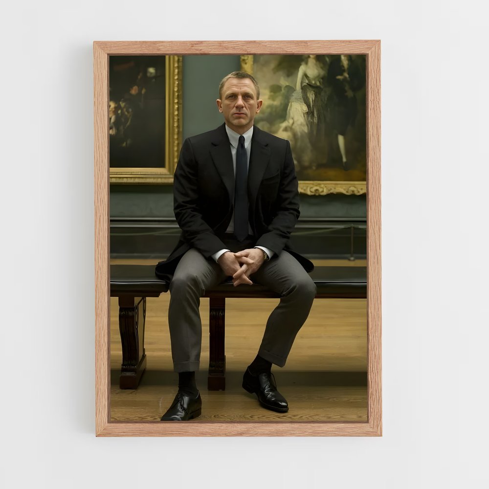 ap-daniel craig-4 cadre Bois clair