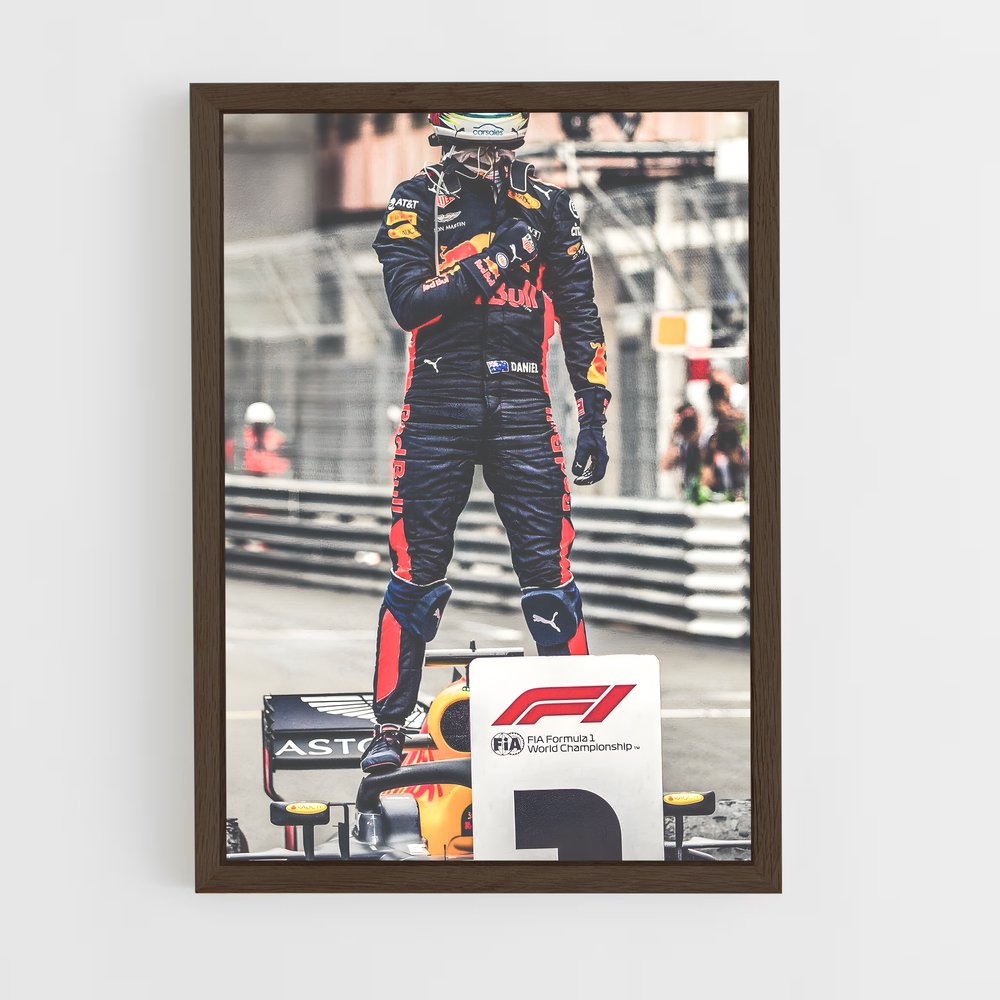 ap-daniel ricciardo-8 cadre Bois foncé