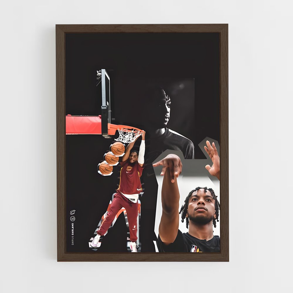 ap-darius garland-3 cadre Bois foncé