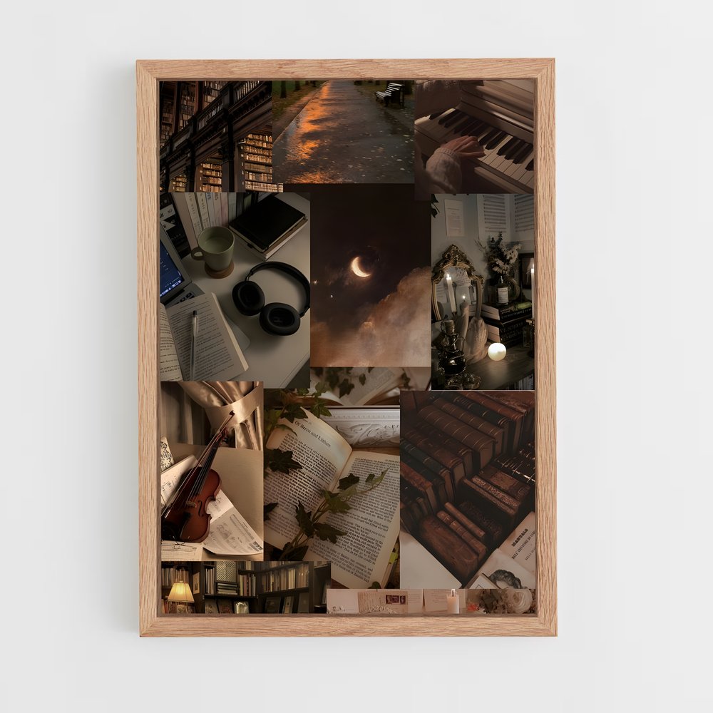 ap-dark academia-5 cadre Bois clair