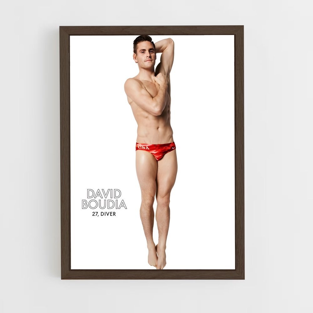 ap-david boudia-3 cadre Bois foncé