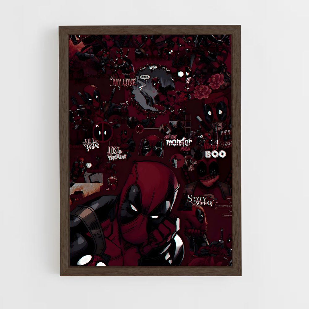 ap-deadpool-3 cadre Bois foncé