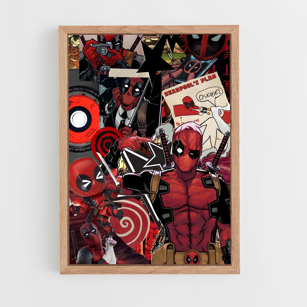 ap-deadpool-4 cadre Bois clair