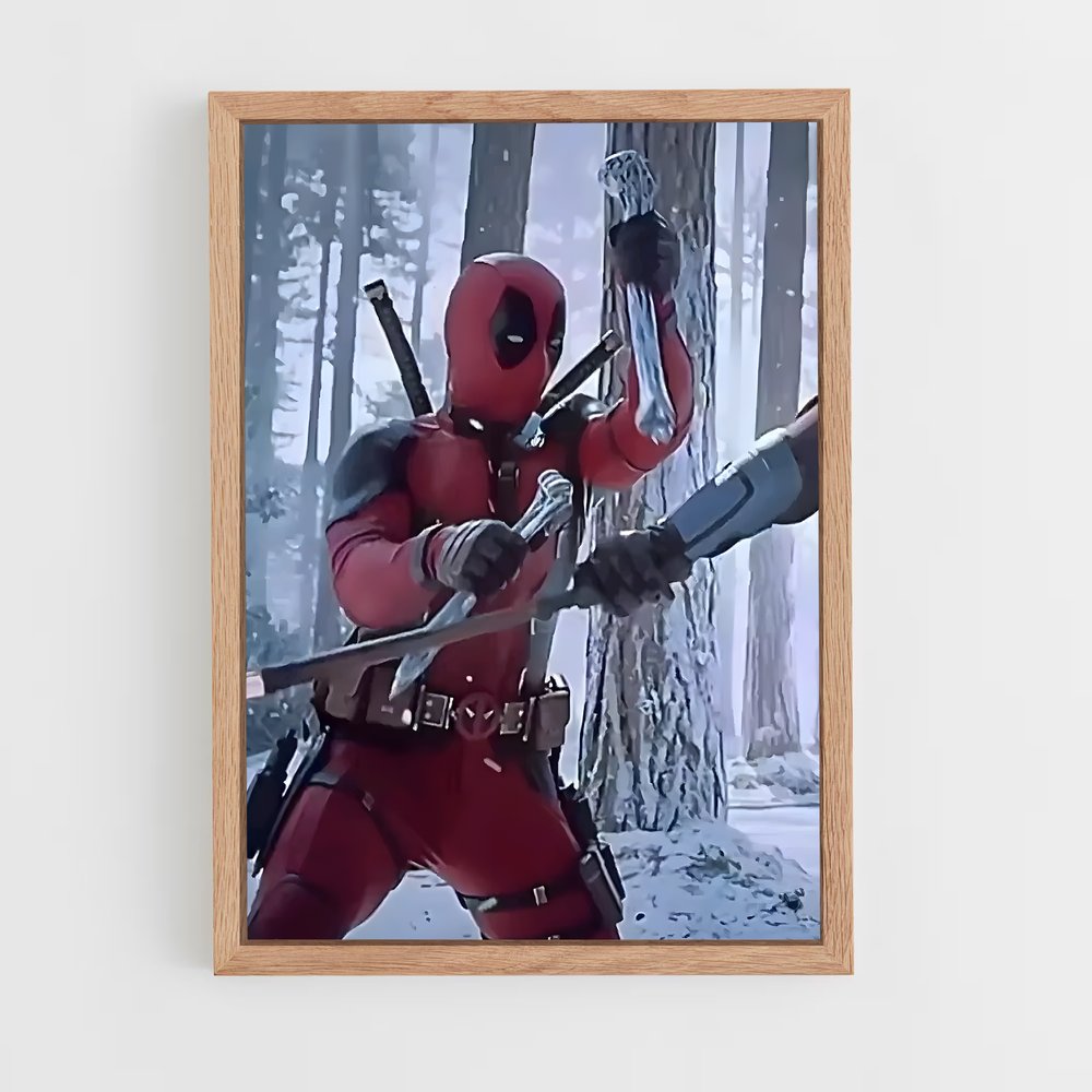 ap-deadpool-8 cadre Bois clair