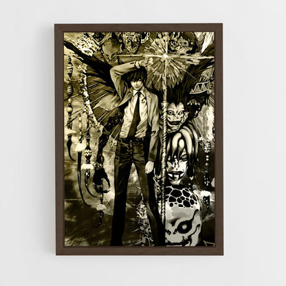 ap-death note-1 cadre Bois foncé