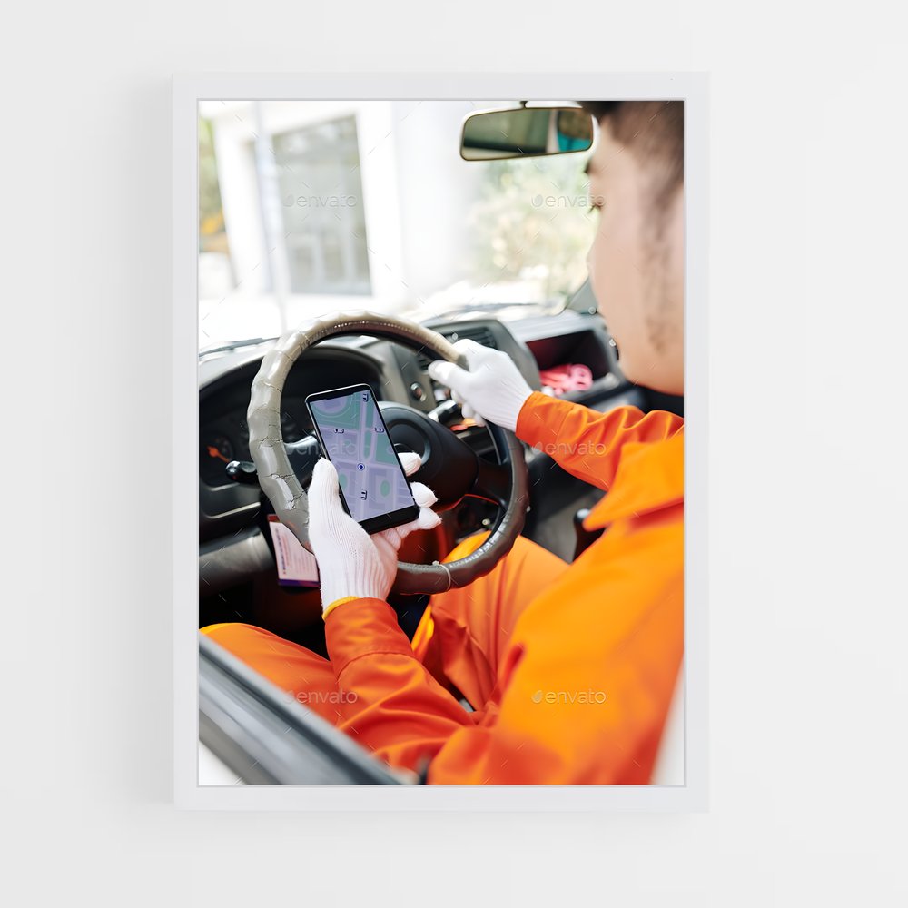 ap-delivery driver-2 cadre Blanc