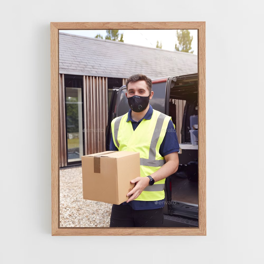 ap-delivery driver-4 cadre Bois clair