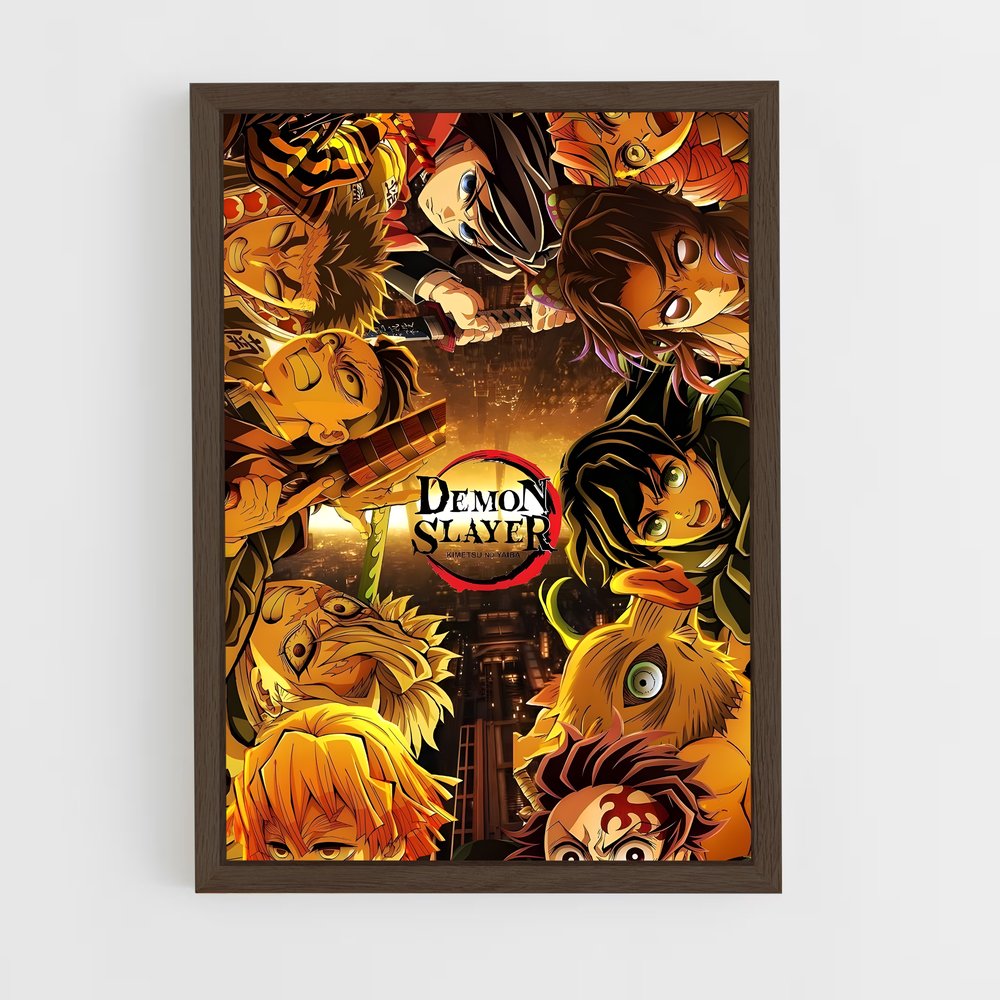 ap-demon slayer-13 cadre Bois foncé