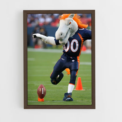 ap-denver broncos-4 cadre Bois foncé