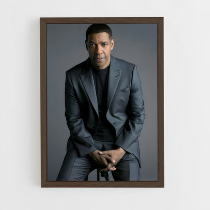 ap-denzel washington-6 cadre Bois foncé