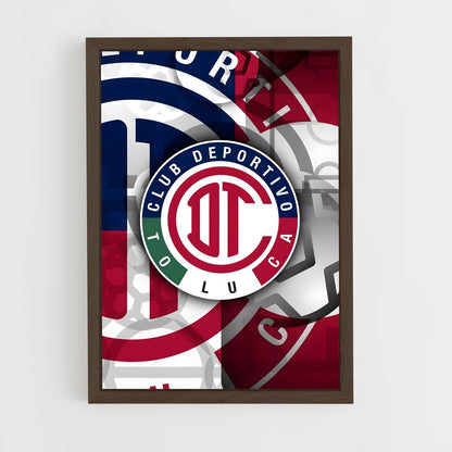 ap-deportivo toluca fc-11 cadre Bois foncé