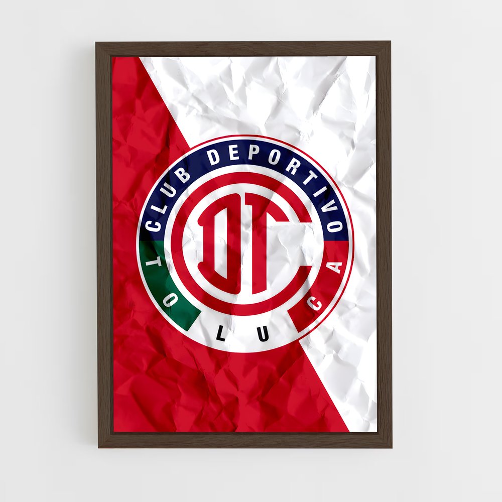 ap-deportivo toluca fc-13 cadre Bois foncé