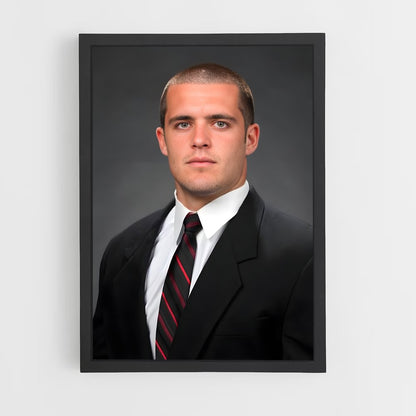 ap-derek carr-6 cadre Noir