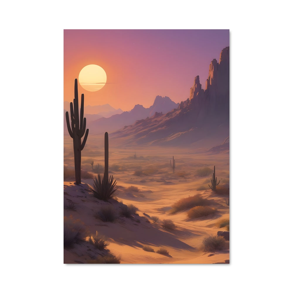 Poster Cactus Sunset