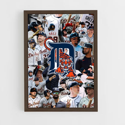 ap-detroit tigers-1 cadre Bois foncé