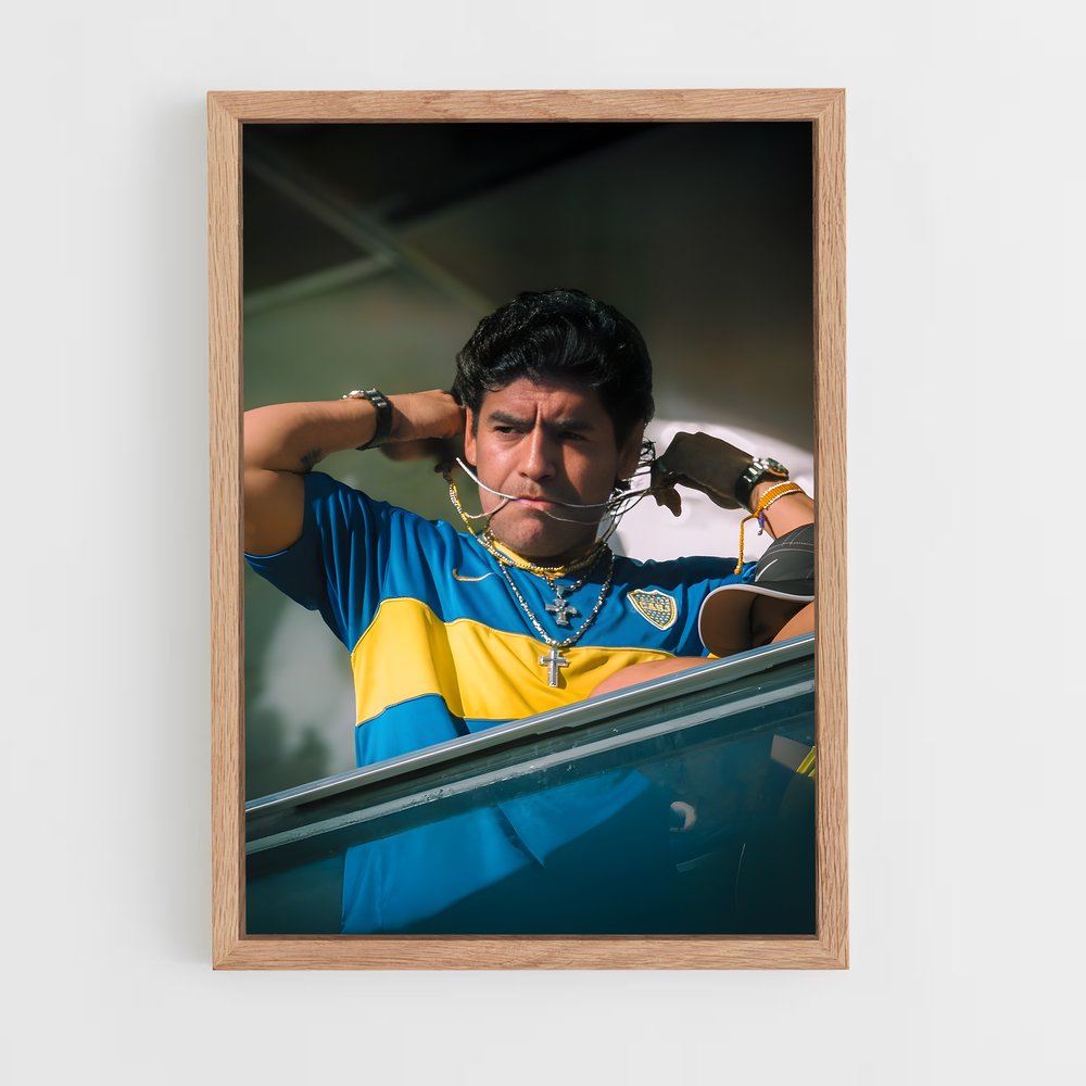 ap-diego maradona-4 cadre Bois clair