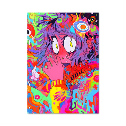 Poster Cheveux d'Arc-en-Ciel