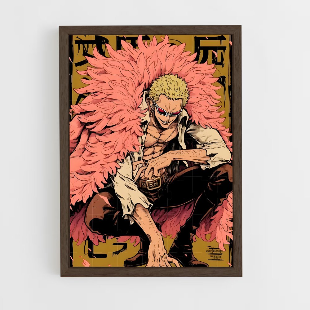 ap-doflamingo-2 cadre Bois foncé