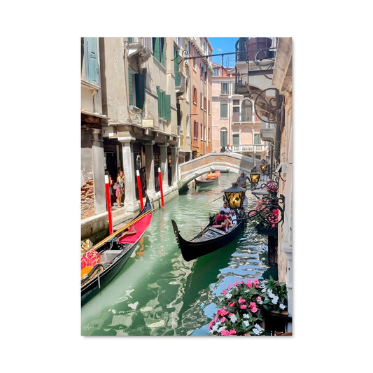 Poster Canaux Fleuri