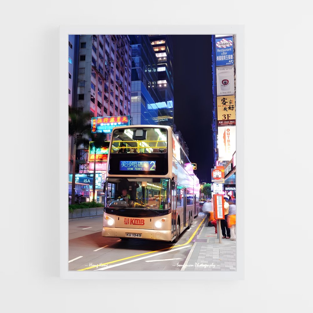 ap-double decker hong kong-2 cadre Blanc