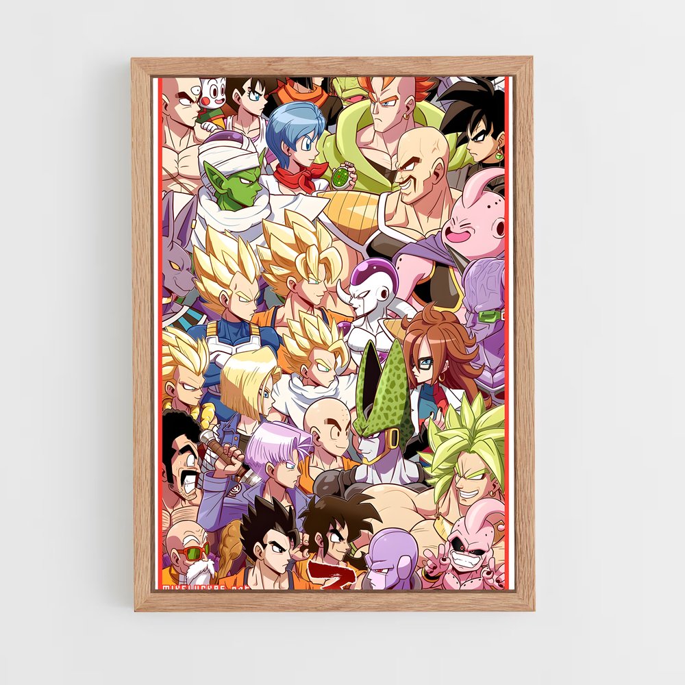 ap-dragon ball fighterz-3 cadre Bois clair