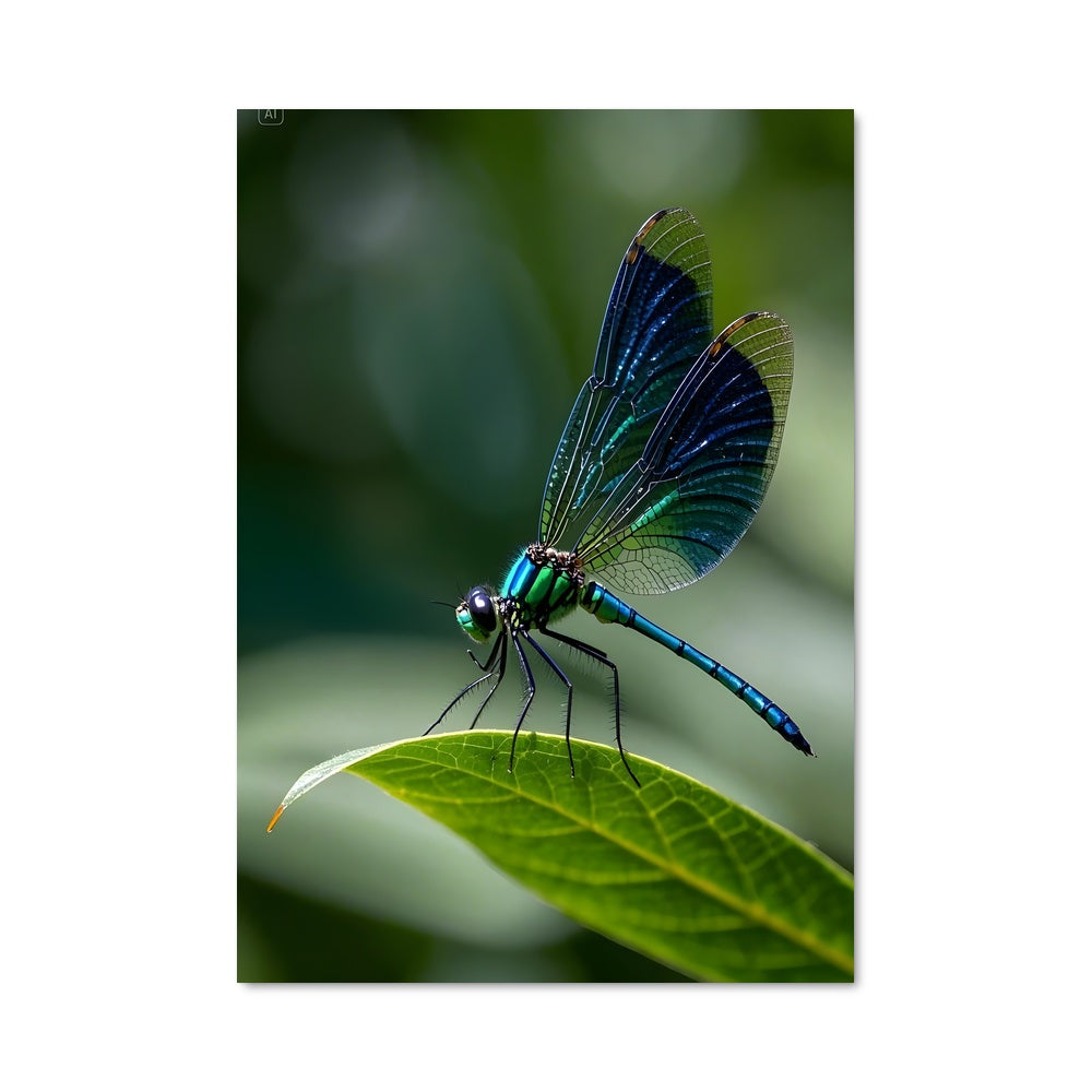 Poster Libellule Azur