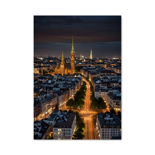 Poster Lumières de Düsseldorf