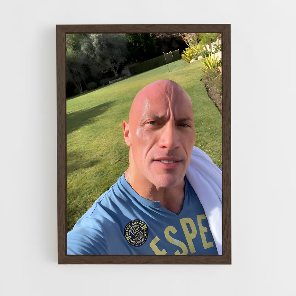ap-dwayne johnson-1 cadre Bois foncé