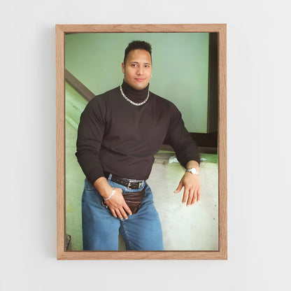 ap-dwayne johnson-9 cadre Bois clair