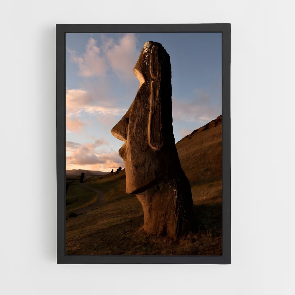 ap-easter island moai-14 cadre Noir