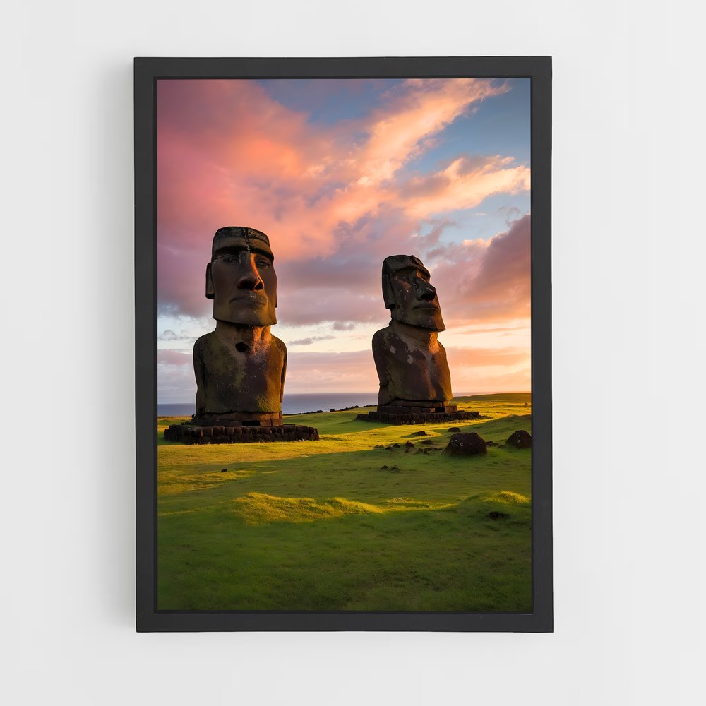 ap-easter island moai-2 cadre Noir