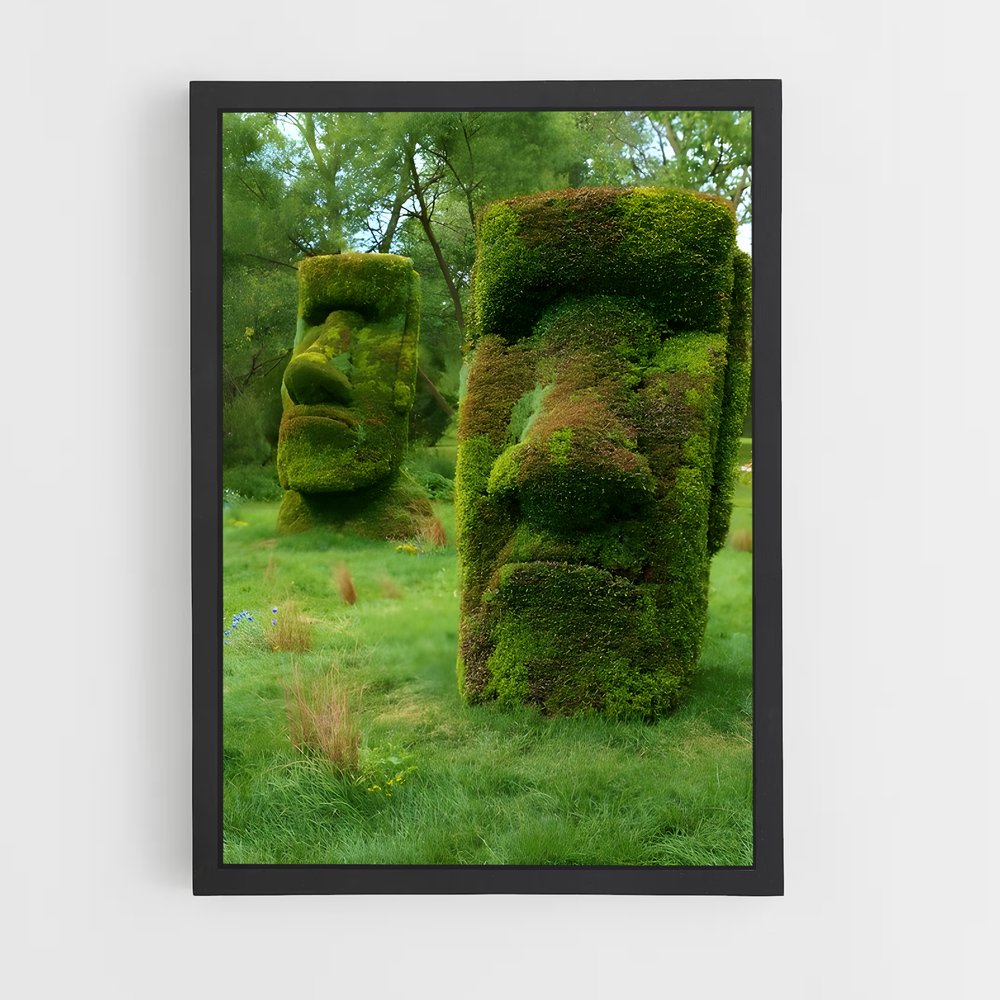 ap-easter island moai-3 cadre Noir
