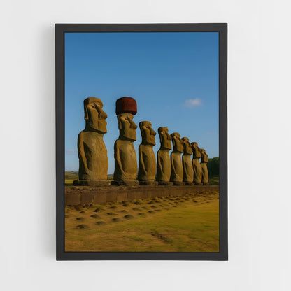 ap-easter island moai-5 cadre Noir