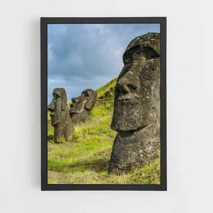 ap-easter island moai-6 cadre Noir