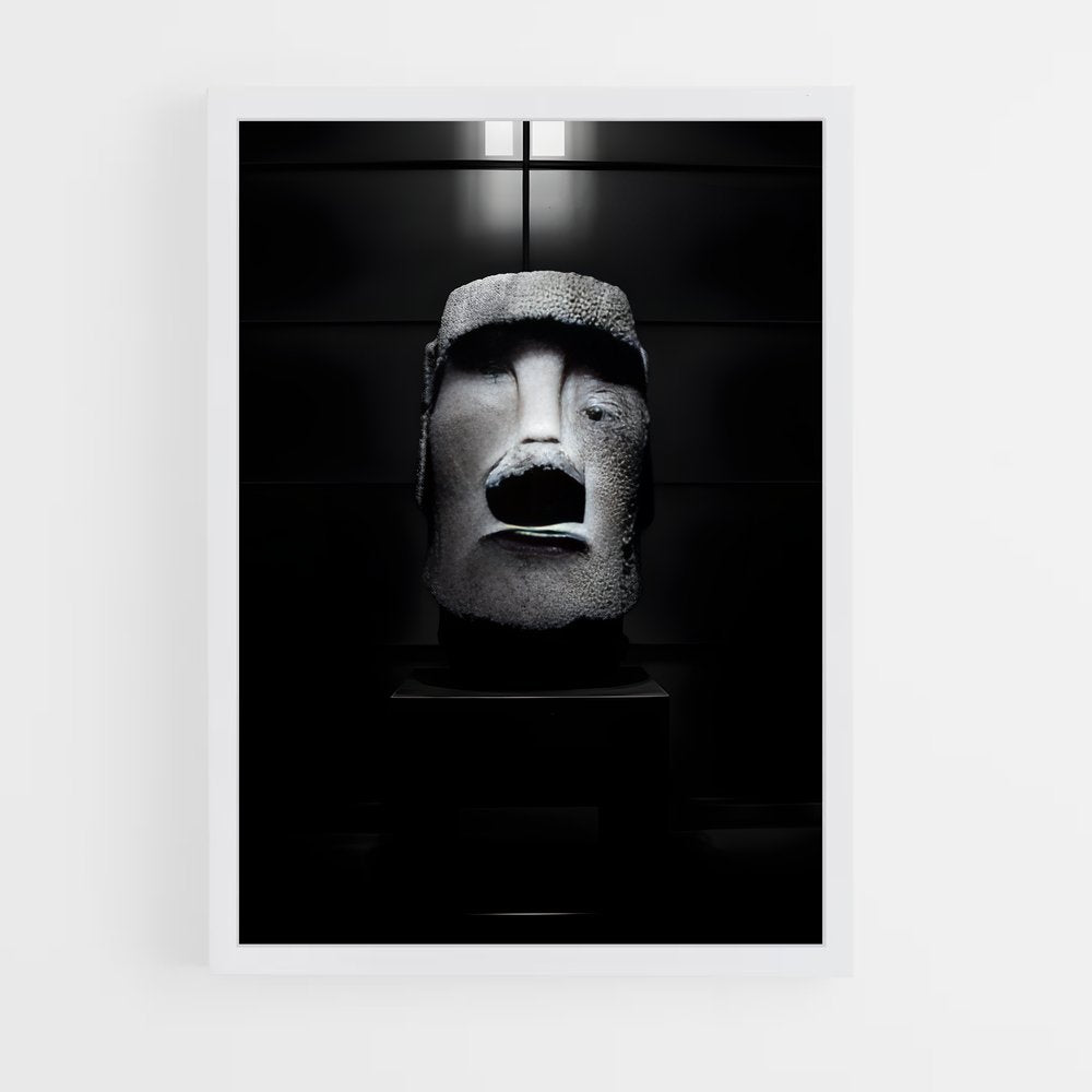 ap-easter island moai-7 cadre Blanc