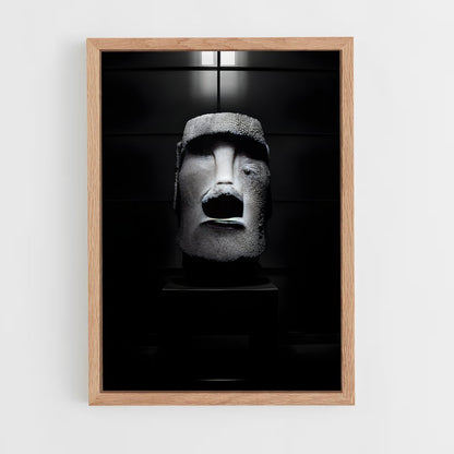 ap-easter island moai-7 cadre Bois clair