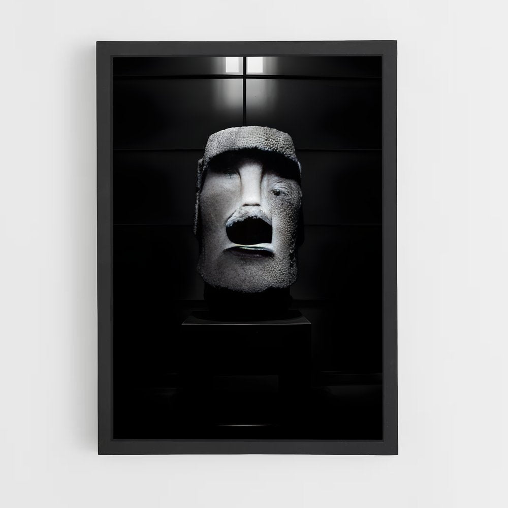 ap-easter island moai-7 cadre Noir