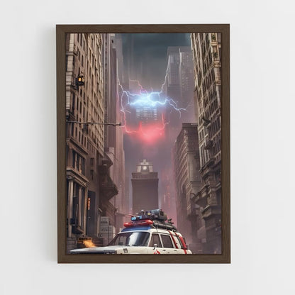 ap-ecto-1 ghostbusters-1 cadre Bois foncé