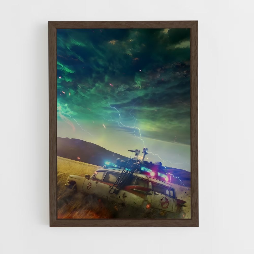 ap-ecto-1 ghostbusters-2 cadre Bois foncé