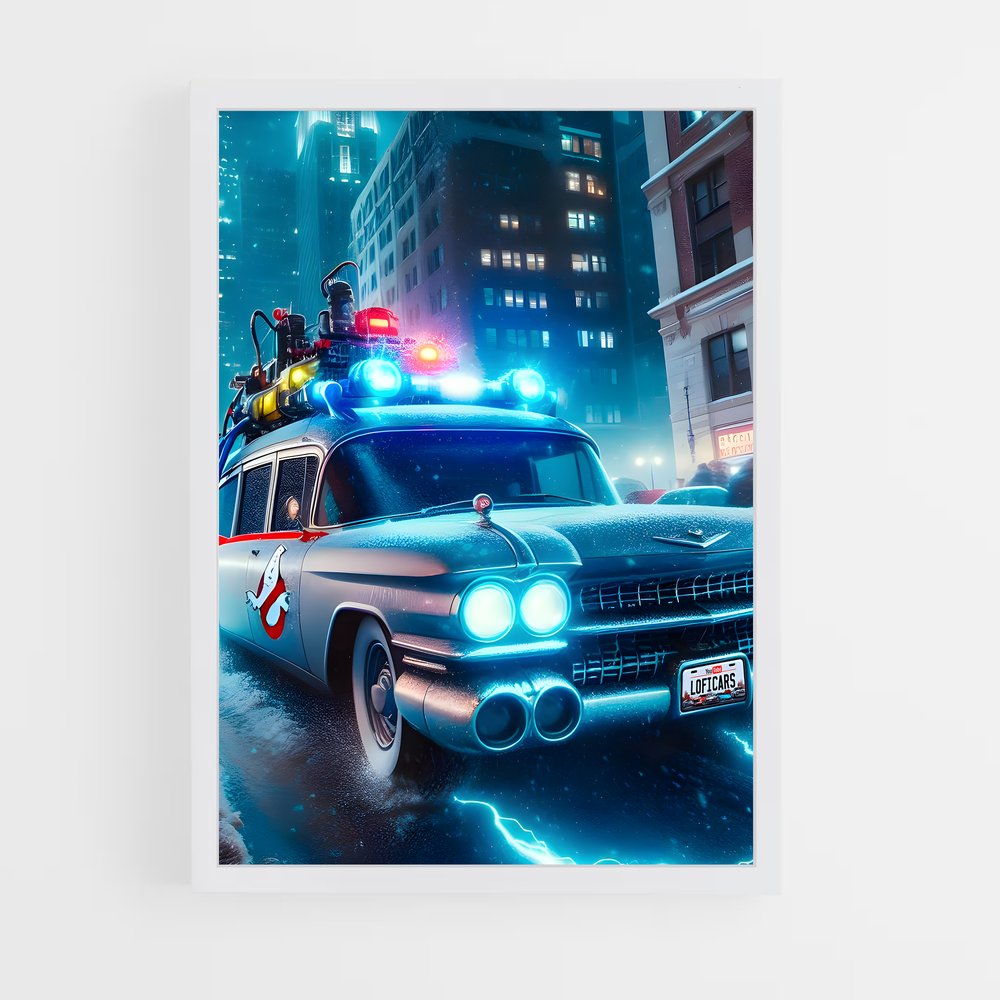 ap-ecto-1 ghostbusters-3 cadre Blanc