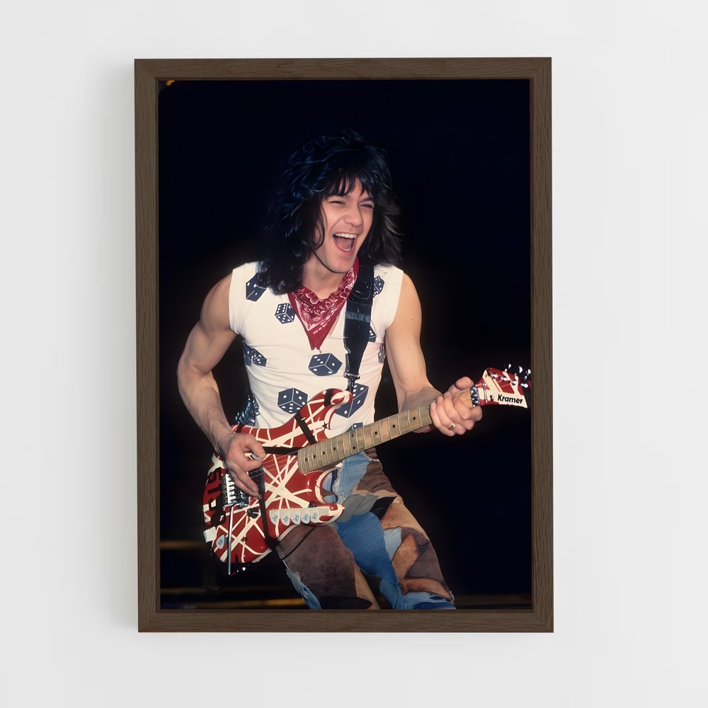 ap-eddie van halen-1 cadre Bois foncé
