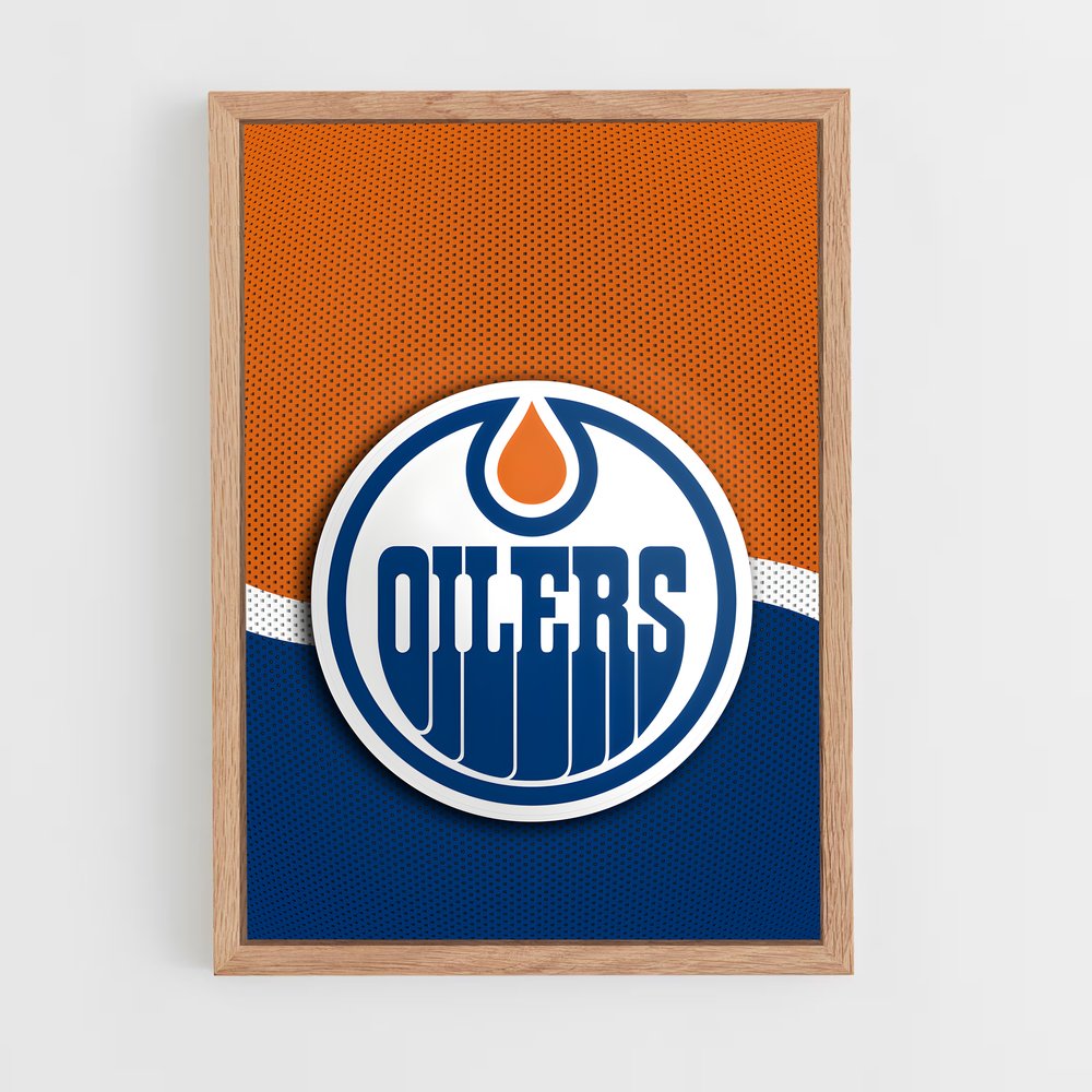 ap-edmonton oilers-2 cadre Bois clair