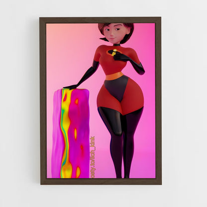 ap-elastigirl-6 cadre Bois foncé