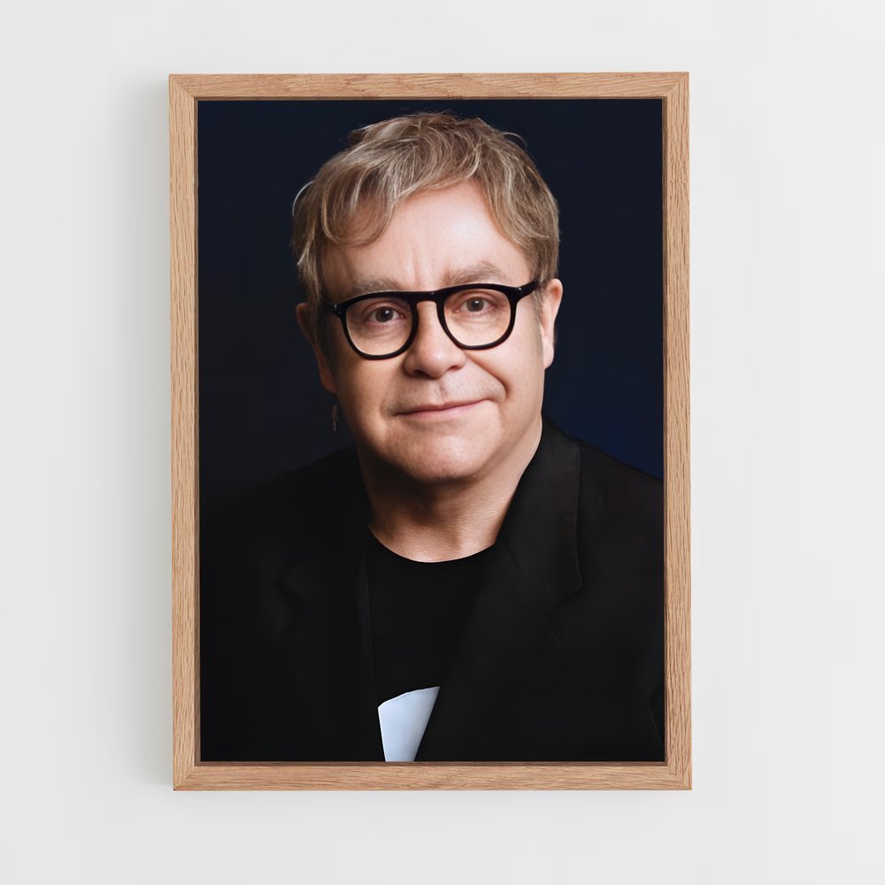 ap-elton john-1 cadre Bois clair